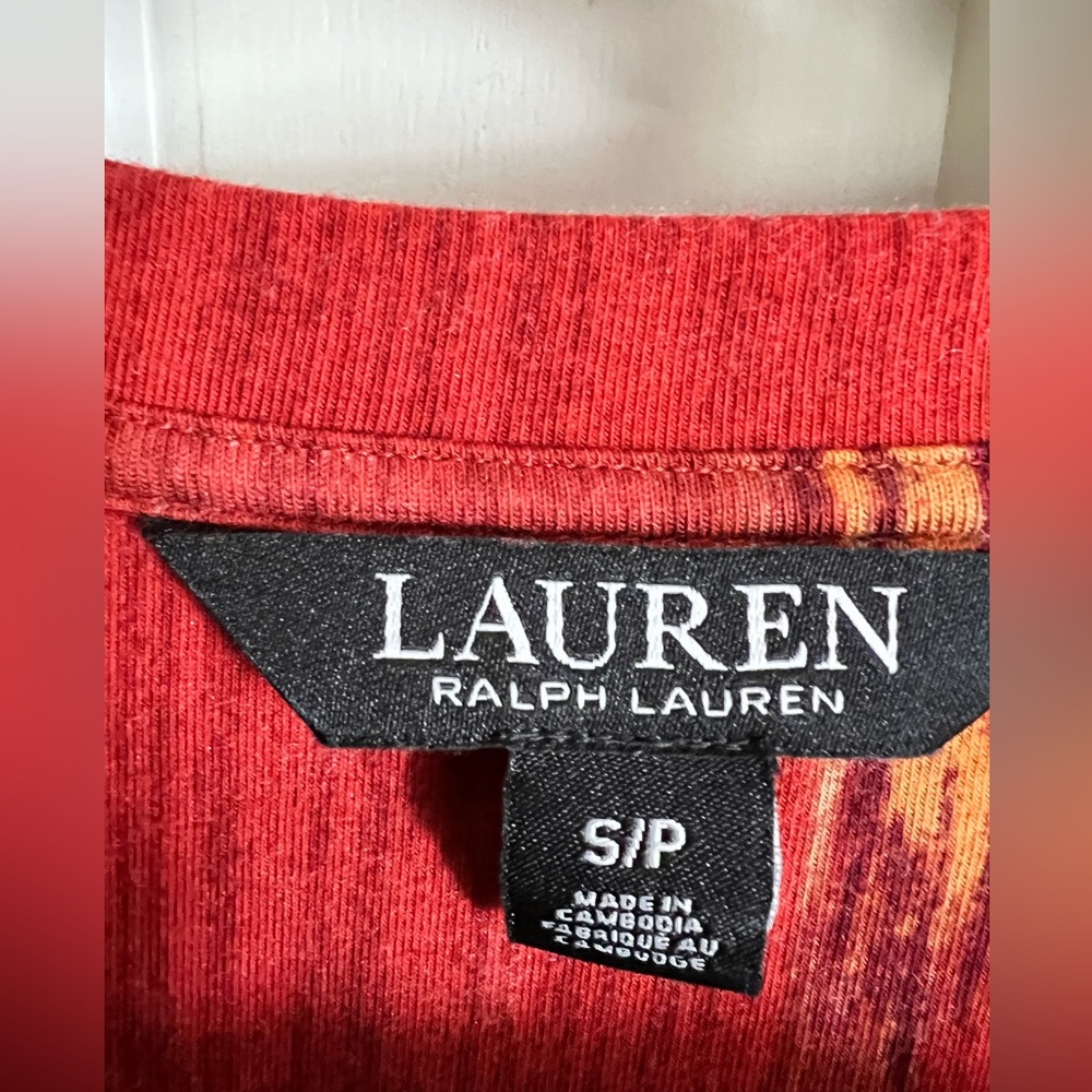 Lauren Ralph Lauren Geo-Print Belted Jersey Tee Dress - Picture 8 of 8